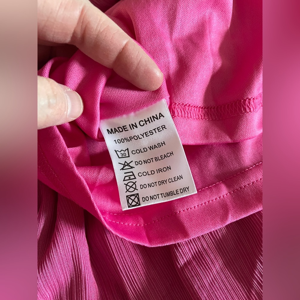 Ivy City Co Shimmery Fuchsia Wrap Midi Dress - Picture 11 of 12